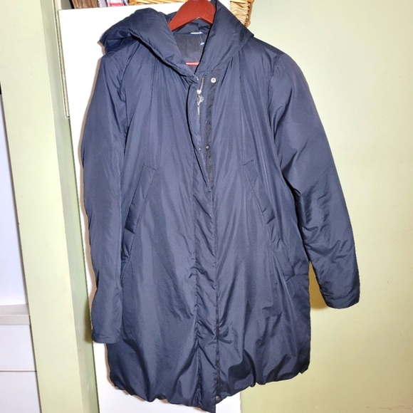 Kit and Ace puffer quilted winter hooded jacket parka black small - Picture 3 of 12